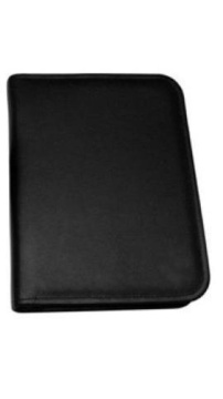 Папка деловая к/з А4 1 отделение Лайт, с кольцами, чёрная