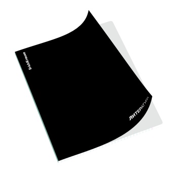 Тетрадь общая ученическая с пластиковой обложкой на скобе ErichKrause Black Diamond, Литература, 48