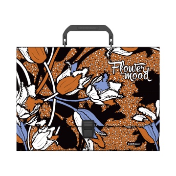 Портфель пластиковый ErichKrause Tulips, A4 (в пакете по 1шт.)