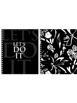 Тетрадь А5 48л кл. гребень Проф-Пресс "В черно-белом стиле" мат.лам.