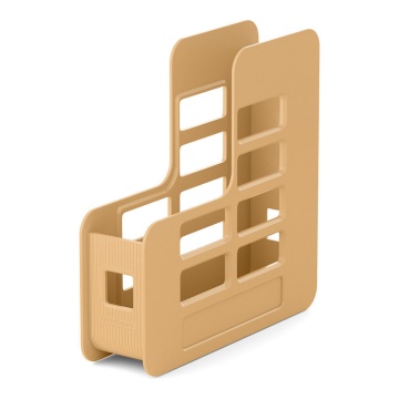 Подставка для бумаг вертикальная пластиковая ErichKrause Техно, Пудра, 75мм, бежевая