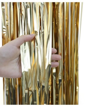 Занавес 1*2м "Дождик" фольга шампань