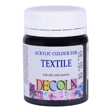 Краска акрил. по ткани  50мл. Декола , чёрная