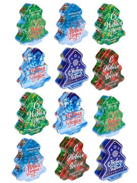 Подвесное украшение "Ёлочка" с пердсказаниями, металл упаковка, ассорти дизайнов