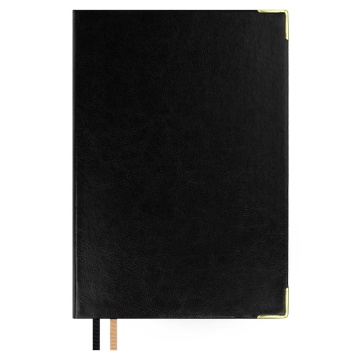 Ежедневник недат. А5 160л. кожзам, тв.пер. "#Думай как миллиардер. Сариф черный" ляссе