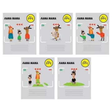 Тетрадь А5 12л косая лин. Hatber "А4Lama. Влад А4" белизна 100%