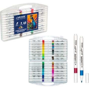 Набор маркеров акриловых  48цв. пулевидн."deVENTE. HOBBY CREATIVE. Classic&Pastel", ширина линии 2мм