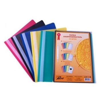 Папка скоросшиватель. пласт. А4 прозр. верх.  жёлтый, 0.13.0.15 ОЧЕНЬ ХОРОШИЕ