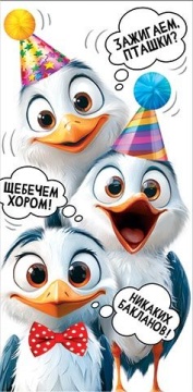 Конверт для денег "Зажигаем, пташки?"