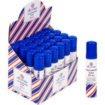 Клей канцелярский Attomex 30 г.с пластиковым сетчатым аппликатором