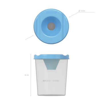 Стакан-непроливайка ErichKrause Pastel, голубой