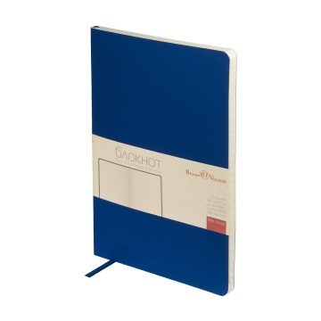 Записная книжка А5  80л. кожзам, мягк.пер. "Megapolis velvet flex. Синий" лин., ляссе, софт-тач