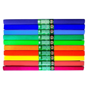 Бумага подел. 50*200 30 г/м рулон креп ассорти (радуга) НАБОР 10шт.