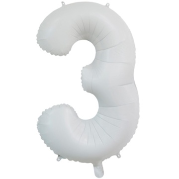 Шар фольга 26" "Цифра 3" White