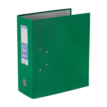 Регистратор А4 125мм PVC, 2 механизма, ClassicHC, зелёный, карман