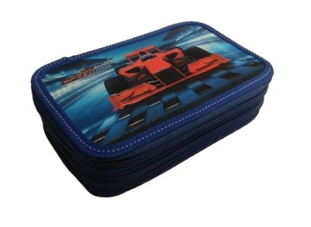 Пенал 3 отд. (205*125*55) молния, лам.картон "Скорость"