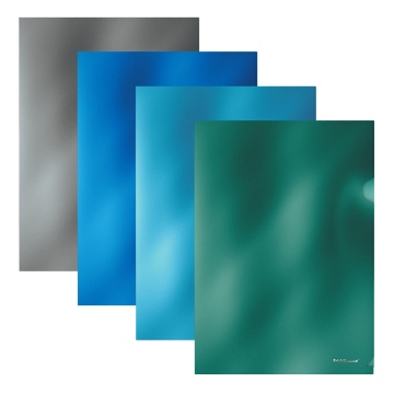Папка уголок А4 Glossy Ice Metallic, ассорти