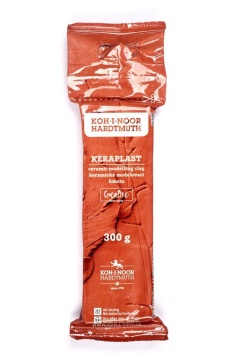 Глина для лепки Koh-I-Noor KERAPLAST, коричневая 300гр. в блистере