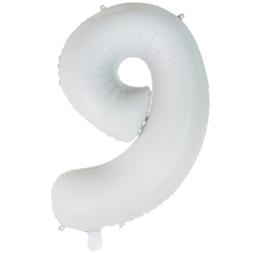 Шар фольга 26" "Цифра 9" White