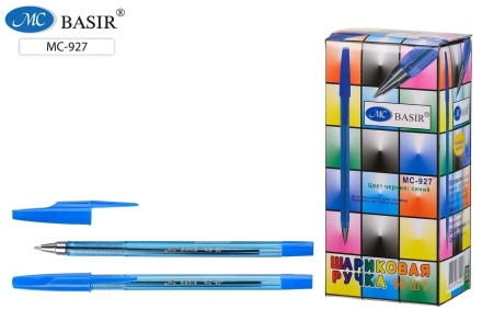 Ручка шар. Полупрозр.синий корпус. 0,7mm. Синяя