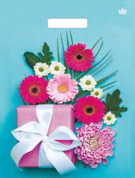 Пакет 40*31см (60мк) с вырубной укрепл. ручкой "Подарочная композиция" Ламинат*