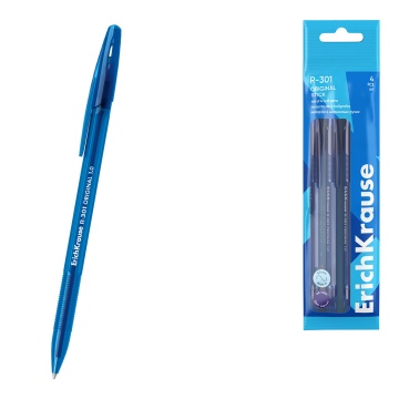 Набор из 4 ручек шариковых ErichKrause R-301 Stick Original 1.0, цвет чернил синий (в пакете)