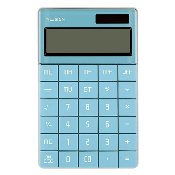 Калькулятор  12 разр. Deli Nusign  настольный, голубой ENS041BLUE