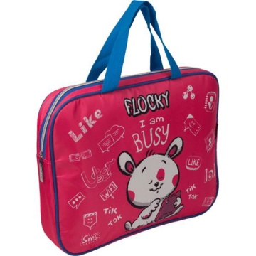 Папка А4 (360*280*80) с ручками, молния, ткань " Flocky"