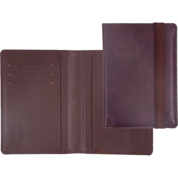 Обложка для паспорта кожзам Detent 3 отд.д/визиток, коричневая