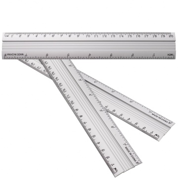 Линейка Alingar, 20 см, алюминиевая, 2 шкалы см