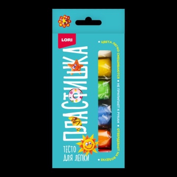 Тесто для лепки  6 цв.*30 гр., в карт. коробке