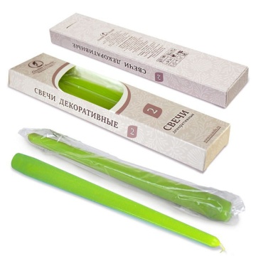 Свеча античная зеленая 2 шт/уп
