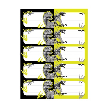 Наклейки на тетрадь ErichKrause Dinosaur Park, 3 листа, в пакете с европодвесом