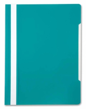 Скоросшив. пласт. прозр. верх.  бирюзовый, 0.12/0.16