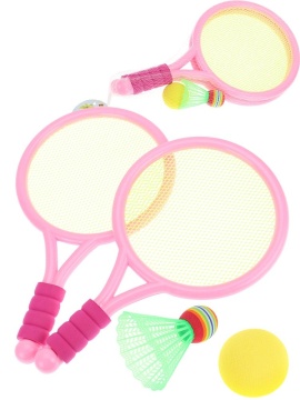 Ракетки для бадминтона 2шт, пластик, волан, мячик