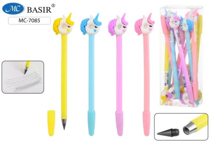 Карандаш вечный "ЕДИНОРОГ ПОНЧИК"; яркий, цв.корпус ассорти, прорезиненный наконечник.