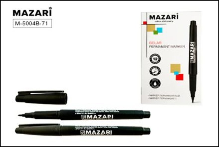 Маркер перманентный 1,5мм пулевидный, черный