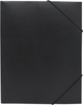 Папка на резинке А4 0,5мм чёрная