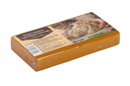 Пластилин скульптурный 500гр. твёрдый, телесный