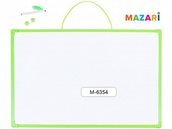 Доска магнитно-маркерная двусторонняя, 35х50 см (маркер на магните с ластиком + 2 магнита в комплекте),ассорти 4 цвета