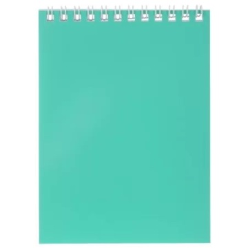 Блокнот А6  40л гребень "SoloMatte. Аквамарин" клетка, софт-тач