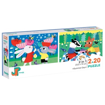 Пазлы 2в1 "Летний день" 230*190мм, 20 элементов