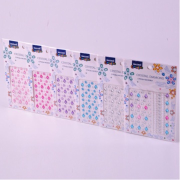 Стразы клеевые "Ассорти" акриловые, 10,4*16см, 6 диз.