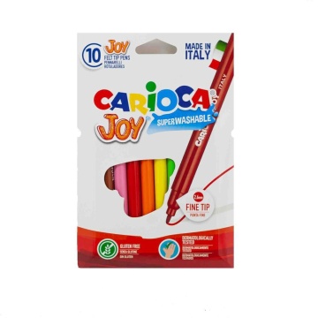 Фломастеры  10цв "Carioca Joy. Superwashable", карт.конверт