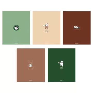 Тетрадь А5  96л кл. Hatber "Coffee Story" софт-тач, 5диз.в блоке