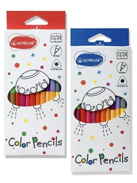 Карандаши цвет. двусторонние 12/24цв  ACMELIAE  трехгранные