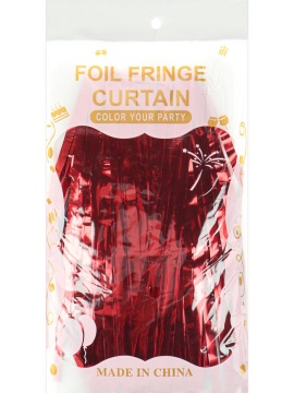 Занавес 1*2м "Вечеринка" красный