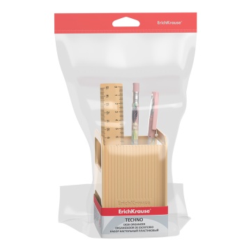 Набор настольный пластиковый ErichKrause Techno, Powder, бежевый