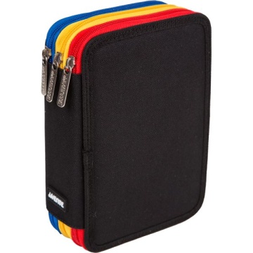 Пенал 3 отд. (210*145*65) ткань, черный с неоновыми молниями