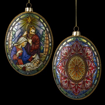 Украшение ErichKrause Decor Рождество медальон 12см, стекло